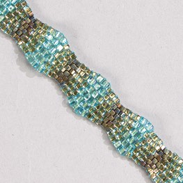 Aqua Shimmer Triangle Wave Bracelet